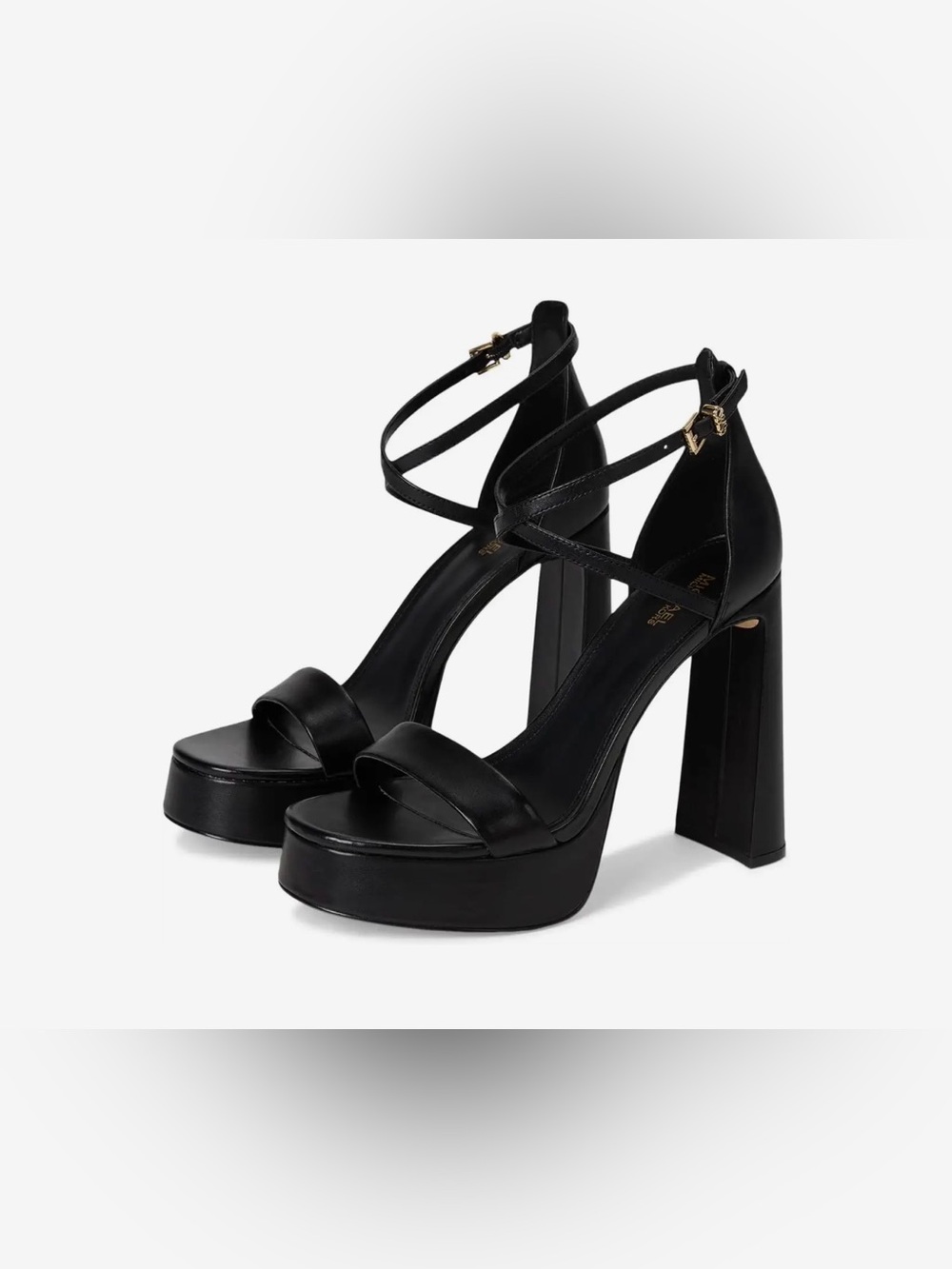 Michael Kors Cami Leather Platform Sandal In Black 7